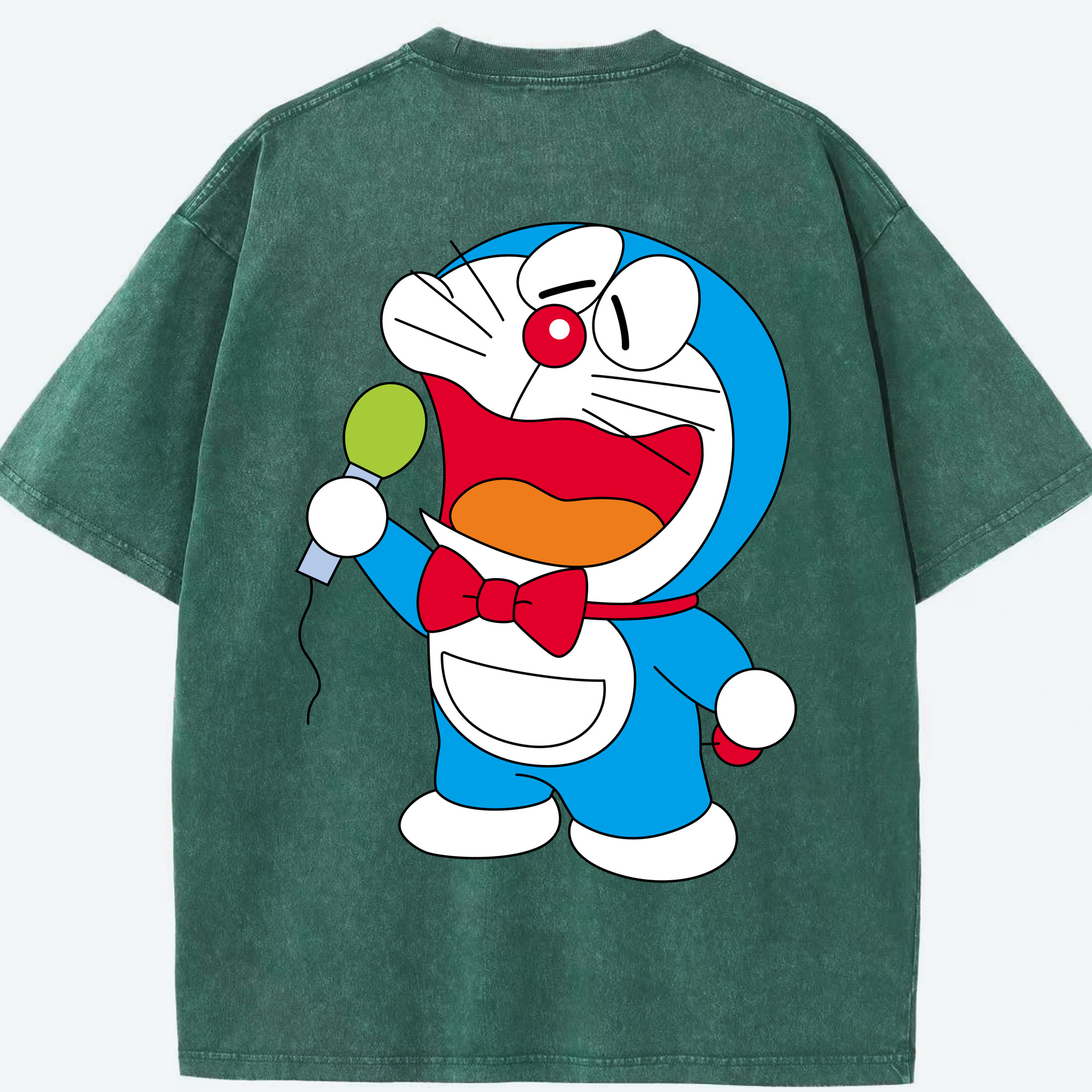 （画像用） ドラえもん Doraemon 綿100% ヴィンテージ風 半袖Tシャツ（背面プリント）